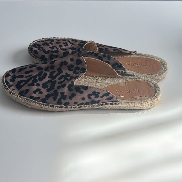 J. Crew Factory Animal Printed Espadrille Mule Slides Size 8 - Picture 5 of 12